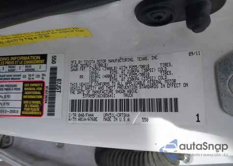 2012 Toyota Tundra Grade 4.6L V8 z USA, uszkodzony, nr VIN 5TFRM5F16CX036411